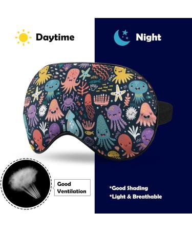 Octopus Funny Sleep Mask Eye Cover | Adjustable Strap for Sleeping | Blocks Light for Night Travel and Naps | Men and Women - Buy Online on GoSupps.com