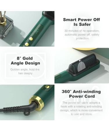 Buy Ionic Hair Straightener Brush Green 9 Temperature Settings Perfect for Normal Hair 50W International Shipping - Buy Online on GoSupps.com