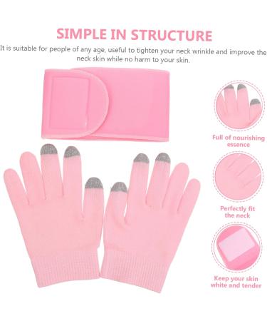 DOITOOL 1 Set Cervical Membrane Girls Gloves Hand Care Gloves Beauty Accessory Hand Moisturizer Gloves Hand Repair Neck Skin Hydrating Patch Body Gel Pink Moisturizing Scarf - Buy Online on GoSupps.com