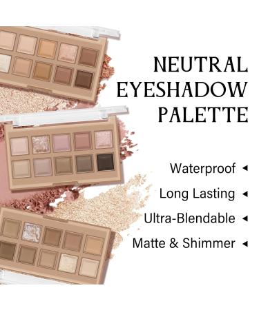 10 Colors Professional Eyeshadow Palette - Matte Glitter & Shimmer | High Pigment Long-Lasting Makeup Set with Brushes - Pack of 2 - Buy Online on GoSupps.com