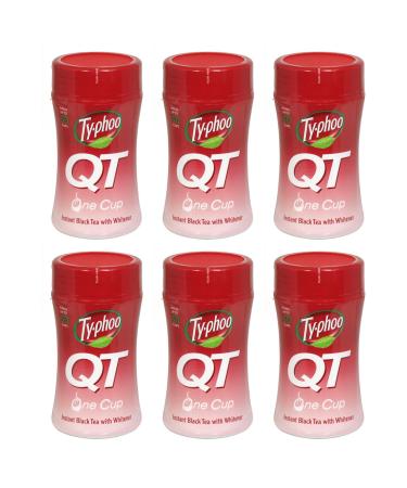 Typhoo QT Instant Tea Drink 125g x 6 Jars | Instant Black Tea with Whitener Makes up to 300 White Tea Cups | bundled by TGBK - Buy Online on GoSupps.com