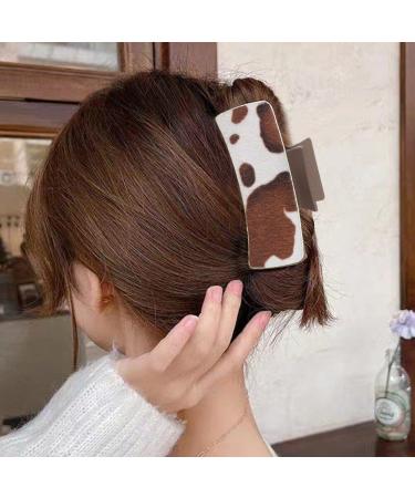 Hair Clips for Women Thick Thin Curly Straight Long Hair Non-slip Large Leather Hair Claw Clips Strong Hold Hair Grippers Style1 - Buy Online on GoSupps.com