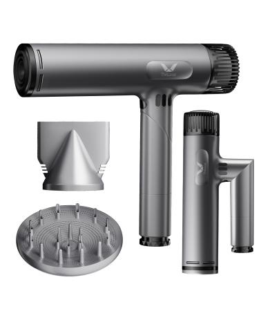 Ionic Hair Dryer with Diffuser High Speed Blow Dryer for Women Mini Foldable Portable Travel Hairdryer with Display Monitor