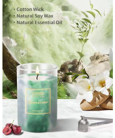 Scented Balsam & Cedar Candles | Hand-Poured Soy Wax | 60-Hour Aroma | Tie-Dye Holiday Gifts for Women | 8oz Green Forest Candle - Buy Online on GoSupps.com