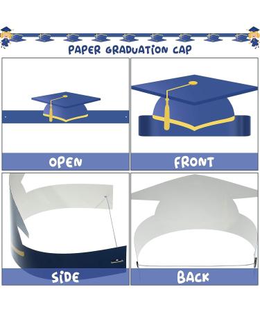 40-Piece Adjustable Blue Paper Graduation Crowns for Kids - Buy Online on GoSupps.com