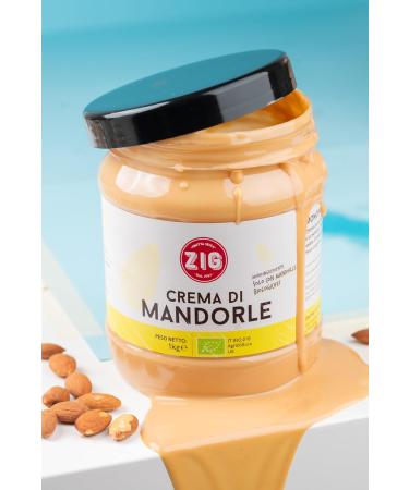 ZIG - Organic Almond Cream - One Ingredient 100% Almonds 1kg - Buy Online on GoSupps.com