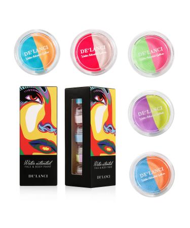 Ecofavor Water Activated UV Reactive Pastel Cake Eyeliner - 10 Colors Hydra Eye Liner for Face & Body - Glow in Blacklight for Halloween & Club Makeup - Buy Online on GoSupps.com