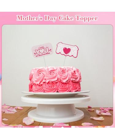 SICOHOME Happy Mothers Day Topper 24PCS Mothers day cake toppers Mothers Day Cupcake Toppers Picks Sticks Feliz Dia de las Madres Cake Topper for Mother's Day Birthday Party Cake Decoration Supplies - Buy Online on GoSupps.com