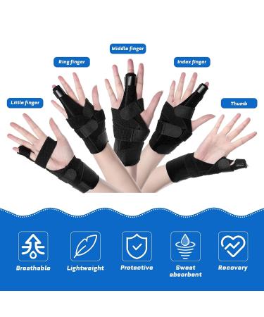 Healifty Finger Splint Wrist Thumb Brace for 5 Fingers - Thumb Stabilizer for Arthritis, Trigger Finger, Tendonitis - Left and Right Hand Support - Buy Online on GoSupps.com