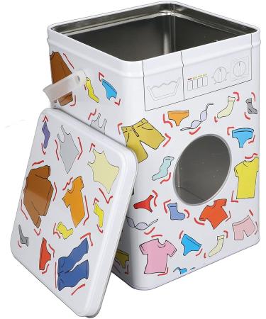 Laundry Detergent Container Powdered Laundry Detergent Container with Perspective Window Lid Laundry Detergent Powder Storage Tin Box Washing Machine Appearance Large Capacity Storage Box - Buy Online on GoSupps.com