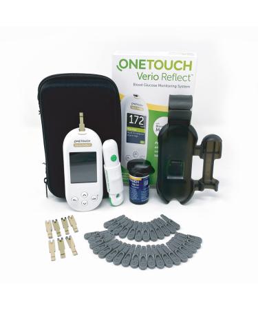 OneTouch Blood Sugar Test Kit | 1 Includes Blood Glucose Meter, 1 Lancing Device, 30 Lancets, 30 Test Strips, & Carrying Case | Diabetes Testing Kit for Blood Glucose Monitoring