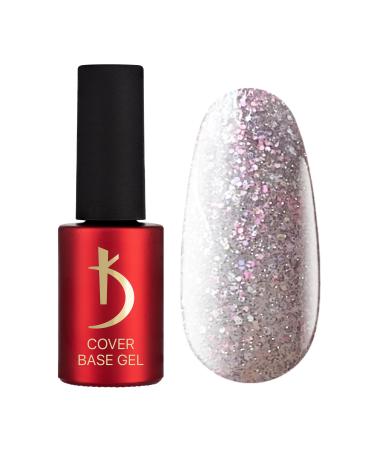 K Professional Base Coat - Cover Base Gel Transparent - White Gold Flakes -7ml - UV Nailack - Lower Lacquer - Gel N gel - Gellack - 03cd - Gold White Flakes Clear - White Gold Flakes