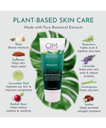 Om Botanical Natural Face Moisturizer - pH-Balanced Lightweight SPF 15 Cream for Women and Men - Vegan & Cruelty-Free - Buy Online on GoSupps.com