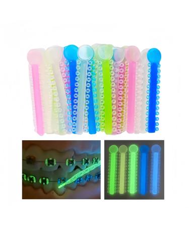 Braces Ties Color Bands Glow In The Dark - 1040pcs Night Glow Elastic Ligature Ties Orthodontic Invisable Day & Vibrant Night (#41) - Buy Online on GoSupps.com
