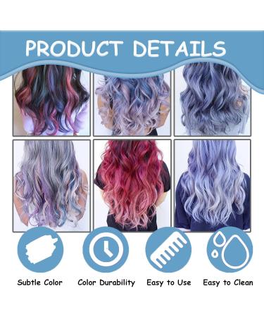 10 Colors Hair Chalks for Girls Temporary Bright Washable Hair Chalk Comb Hair Coloring Kids Hair Dye Glitter Hair Color Combs Dyeing Tool for Halloween Makeup Birthday Cosplay DIY Christmas - Buy Online on GoSupps.com