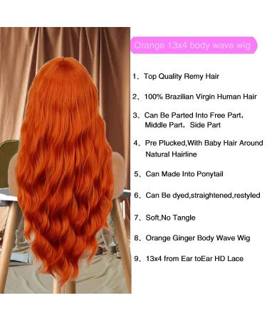 Quenew Ginger 22 Inch Lace Front Human Hair Wig - Pre Plucked Body Wave, HD Transparent Lace for Black Women - Buy Online on GoSupps.com