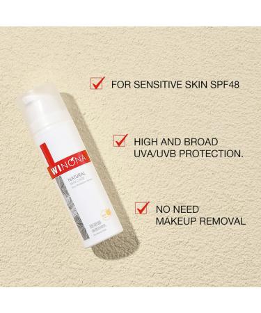 WINONA SPF 48+++ Face Sunscreen Lotion with Portulaca Oleracea Extract - Lightweight Sunblock Milk for Sensitive Skin - 1.76oz - Buy Online on GoSupps.com