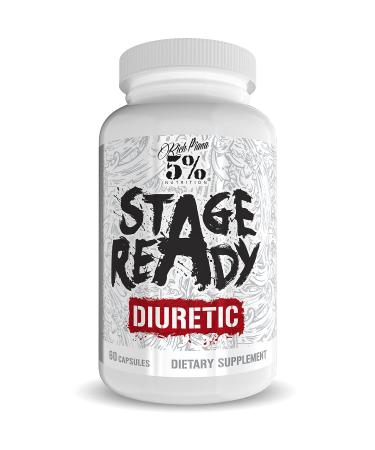 5% Nutrition Stage Ready Diuretic | Extra Strength Competition Diuretic | Fast Acting Weight Cut, Water Retention & Bloat Relief | Natural Formula w/ Dandelion Root, Shavegrass, Uva Ursi (60 Pills)