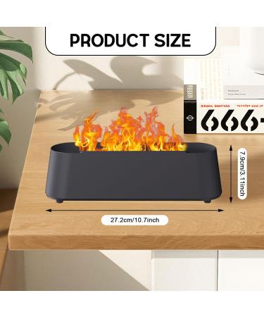 Gaeshow Aroma Diffuser with Flame Effect - 300ml Humidifier & 7-Color LED Light for Essential Oils - Perfect for Home & Office (Black) - Buy Online on GoSupps.com