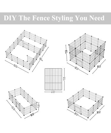 LANGXUN Small Animal Playpen | Portable Metal Wire Pet Playpen for Rabbits, Guinea Pigs, Puppies, and Kittens | Indoor & Outdoor Cage Fence (12 Panels) - Buy Online on GoSupps.com