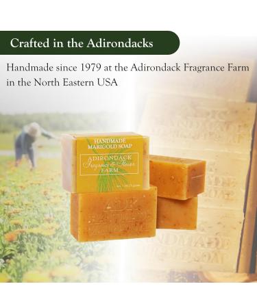 ADK Natural Marigold Soap Bar - Handmade Calendula & Olive Oil Vegan Soap for Dry Sensitive Skin | 4 oz Antioxidant Body Soap for Men Women & Babies - Buy Online on GoSupps.com