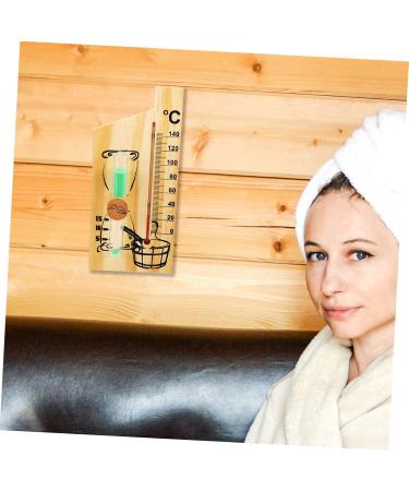 Yardenfun 5-St Sauna Timer Desk Attachment - 15-Minute Hourglass with Wooden Glass Stones | Perfect Sauna Backrest Reminder | 25.5x15cm | Buy Now! - Buy Online on GoSupps.com