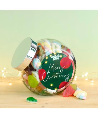 Merry Christmas Suitable Glass - Christmas Sweetness Mix Gift in Sloping Neck Glass with Lid - Buy Online on GoSupps.com
