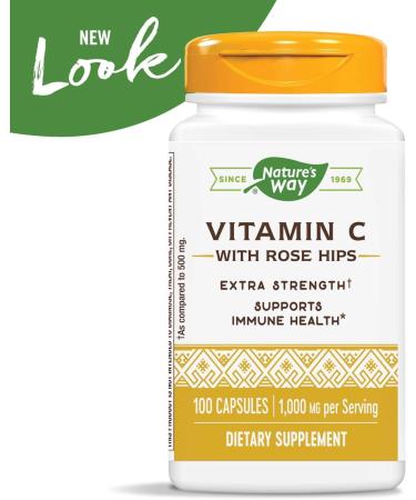 Nature's Way Vitamin C 1000mg with Rose Hips - 100 Capsules (Pack of 2) - Buy Online on GoSupps.com
