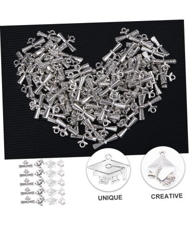 COHEALI 48pcs Theme Pendants Graduation Keychain Souvenir Key Props Novel DIY Pendant Bachelor Chain Sliver 2.4X1.6cm - Buy Online on GoSupps.com