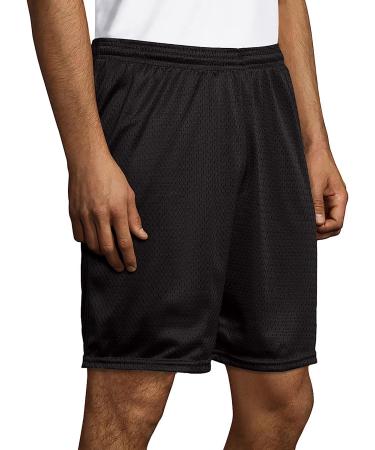 Hanes Sport Men's Mesh Pocket Shorts - 9 Inseam Medium Ebony - Buy Online on GoSupps.com