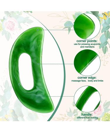 Resin Gua Sha Massage Tool for Lymphatic Drainage and Body Shaping - Green - Buy Online on GoSupps.com