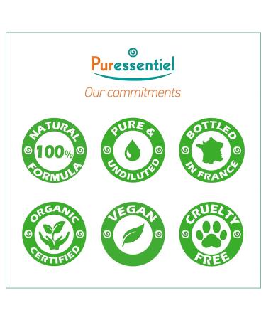 Puressentiel Organic Java Citronella Essential Oil - Fresh Lemony Fragrance for Diffusers - Soothe Sore Throat & Relieve Mosquito Bite Itching - 0.34 Oz - Buy Online on GoSupps.com