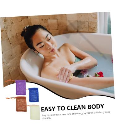 FRCOLOR 16 pcs Soap Bag Foaming Net - Dual Foam African Washcloth & Skin Scrubber for Face Cleansing & Soap Drying | Nylon Bath Towel & Shower Essential - Buy Online on GoSupps.com