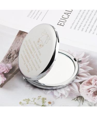 WSNANG Frog Compact Travel Makeup Mirror - Animal Lover Gift - You are Braver Stronger Smarter - Iron Frog Mirror - Buy Online on GoSupps.com