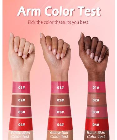 Lip Stain Marker Pen Set-4 Colors Hydrating Lip Stain Liquid Lip Liner Pencil Kit Matte Color Look Longlasting Waterproof Smudgeproof Natural Finish Precise Chisel Tip Smooth Makeup Gift for Women 4Pcs# - Buy Online on GoSupps.com