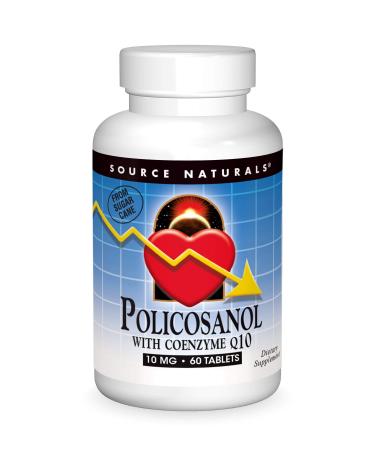 Source Naturals Policosanol with Coenzyme Q10 10 mg 60 Tablets
