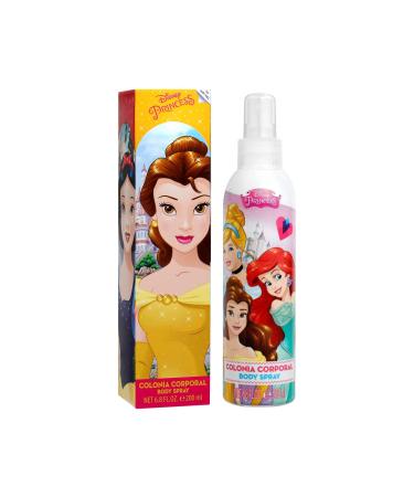 Disney Princess Fragrance for Kids Body Spray 200ml Mist Made in Spain by Air Val International 6.8 FL Oz Princess Body Spray for Girls by Air Val International 6.8 Fl Oz (Pack of 1)