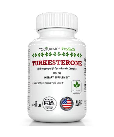 TODICAMP Turkesterone with Hydroxypropyl- -Cyclodextrin Complex Ajuga Turkestanica Muscle Accelerator for Men - Turkesterone 500mg Turkesterone & Hydroxypropyl