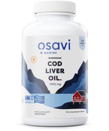 Osavi Norwegian Cod Liver Oil Softgels 1000mg (Lemon) - 180 softgels