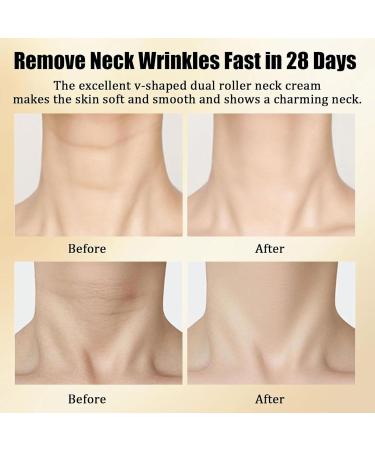 AH-8 Neck Firming Cream Tighten and Lift Neck Cream with Double Roller Neck Tightening Cream for Lifting and Tightening Moisturizing And Nourishing 120g/4.23oz Gold - Buy Online on GoSupps.com