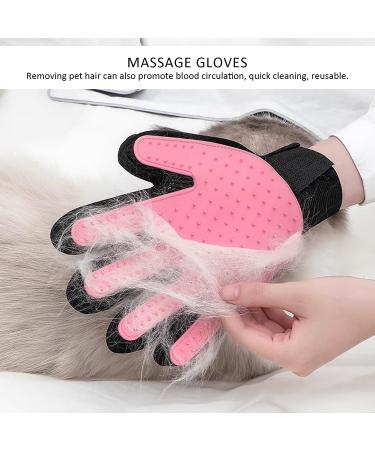Timjjg Pink Hair Removal Gloves & Stainless Steel Nursing Comb for Cats & Dogs | Pet Massage & Litter Cleanup - Buy Online on GoSupps.com