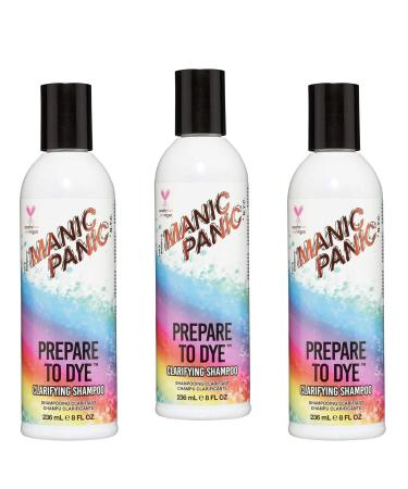 Manic Panic Prepare To Dye Clarifying Shampoo Vegan Cruelty Free Shampoo 3 x 236ml 236 ml (Lot de 3)