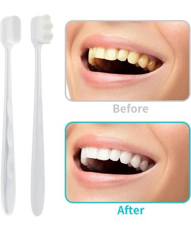 Ultra-Fine Soft Toothbrush - Million Nano Bristle Adult Tooth Brush for Deep Cleaning | Portable Travel Oral Care Brush (Wavy White) - International Shipping Available - Buy Online on GoSupps.com