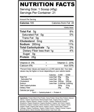 Phyto Perfect Vanilla - Vegan Protein (2lb) | Superfoods Organic Veggies & Fruits for Optimal Health - Buy Online on GoSupps.com