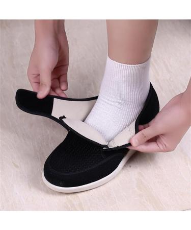 Diabetic Foot Shoes for Men - Orthopedic Memory Foam Adjustable & Comfortable Walking Shoes for Edema Arthritis & Fasciitis - Dark Blue 9 - Buy Online on GoSupps.com