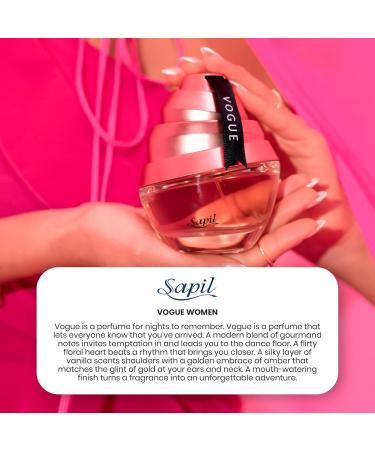 Sapil Vogue Perfume for Women - Long-lasting Amber Floral EDP Spray from Dubai 3.4 Oz - Elegant Everyday Fragrance for Women Uplifting and Mood-Boosting Scent - Buy Online on GoSupps.com