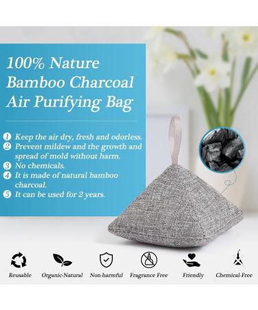 5 Pack Nature Fresh Bamboo Charcoal Air Purifying Bags - Odor Absorber for Home, Closet, Gym, Fridge, Car, Kitchen - Activated Charcoal Bags for Strong Deodorizing and Moisture Removal - Buy Online on GoSupps.com