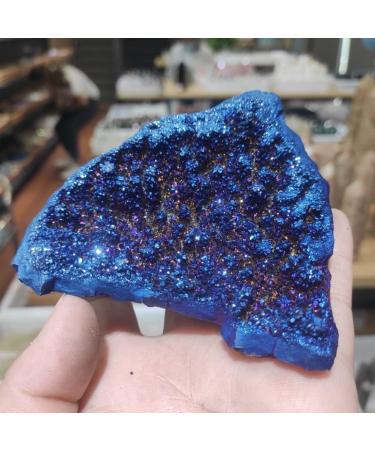 Natural Crystal Rough Specimen 1pcs Natural Crystal electroplated Colored Crystal Clusters Specimen of Open Crystal Clusters Home Decorated Stones CrystalsStone (Size : 100-130g) - Buy Online on GoSupps.com