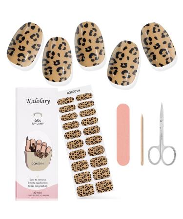 Kalolary Gel Nail Polish Strips Nail Gel Art Sticker Waterproof Full Nail Wraps Decal Sets with Scissors Nail File and Stick for Women Girls Nail Art Decor (UV/LED Lamp Required)-14 - Buy Online on GoSupps.com