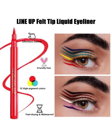 12 Colors Waterproof Liquid Eyeliner Set - Long-Lasting Matte Eyeliner for Women | Multifunctional Cosmetic Tool - Buy Online on GoSupps.com